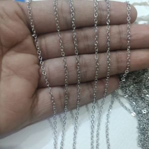 Stainless Steel Silver Cable Chain Roll  – Anti-Tarnish, Rust-Proof Metal Open Link Chain