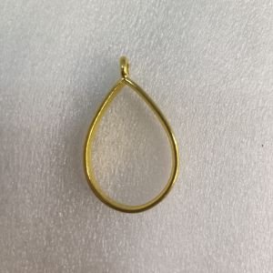 Teardrop Shape Gold Open Bezel Pendant Frame Charms for UV Resin & Epoxy Jewelry Making