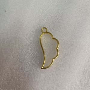 Wing Shape Gold Open Bezel Pendant Frame Charms for UV Resin & Epoxy Jewelry Making