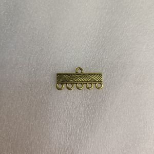 Gold Antique 5-to-1 Multi-Strand Loop Connectors – Vintage Textured Spacer Bar Links