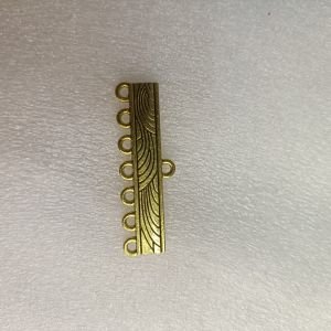 Gold Antique 7-to-1 Multi-Strand Loop Connectors – Vintage Textured Spacer Bar Links