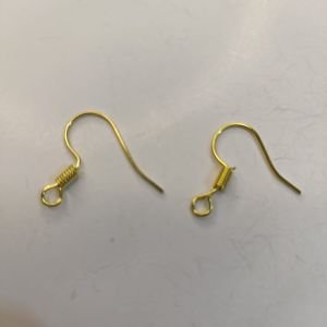 Golden Earring Hooks Base – Premium Fish Hook Ear Wires with Ball & Coil