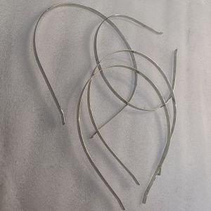 Silver Plated Slim Flat Metal Headband Bases – Flexible Silver Hair Band Blanks