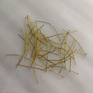 Gold Plated Long Flat Head Pins – Flexible Metal Flat Head Bead Needles & Finding Pin